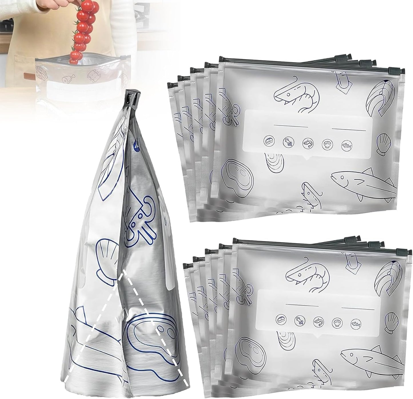 💥Reusable Aluminum Foil Freshness Seal Bags – Your Kitchen’s New Best Friend! 🍴✨