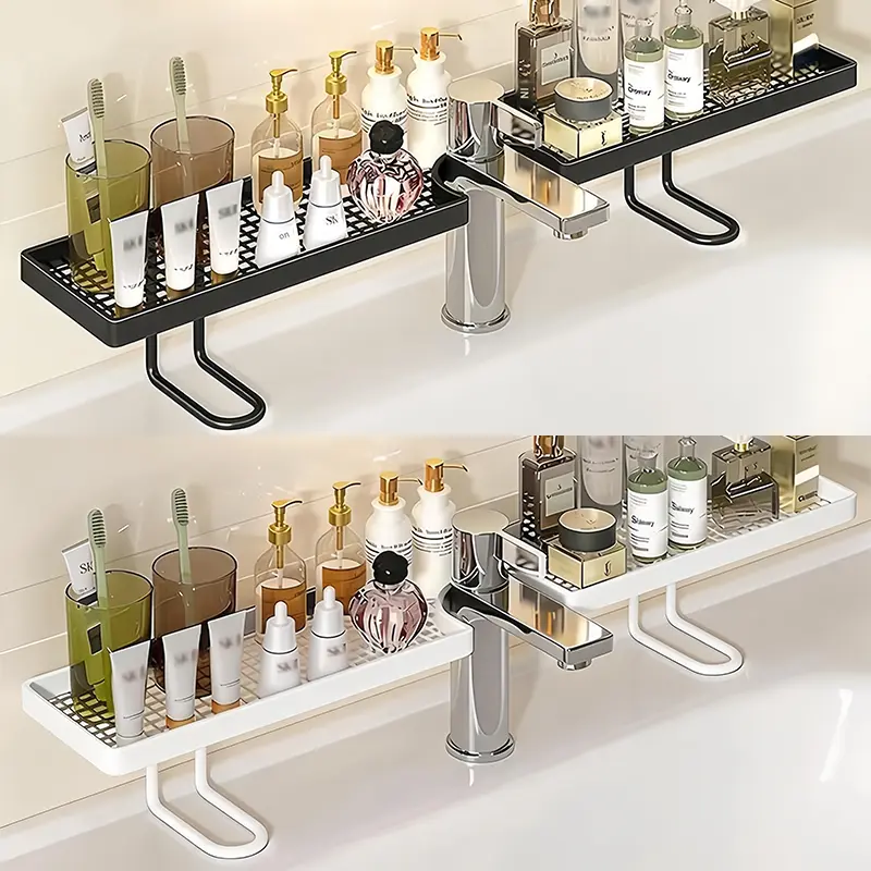 Minimalist Luxury Bathroom Draining Rack – Freestanding, No-Drill, Space-Saving & Sturdy