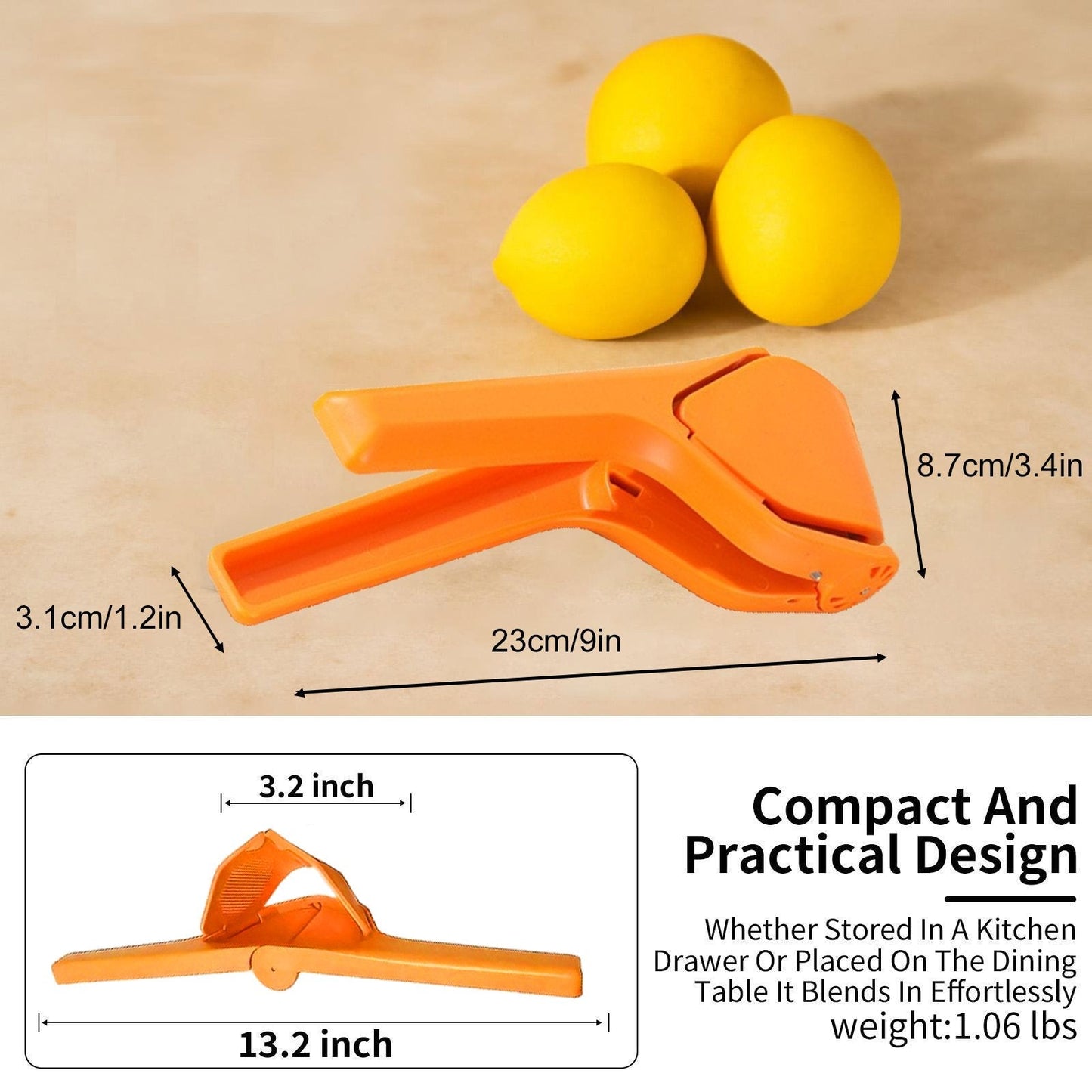 Citrus Squeezer | PP – Handheld Juicer for Lemons, Limes & Oranges 🍋