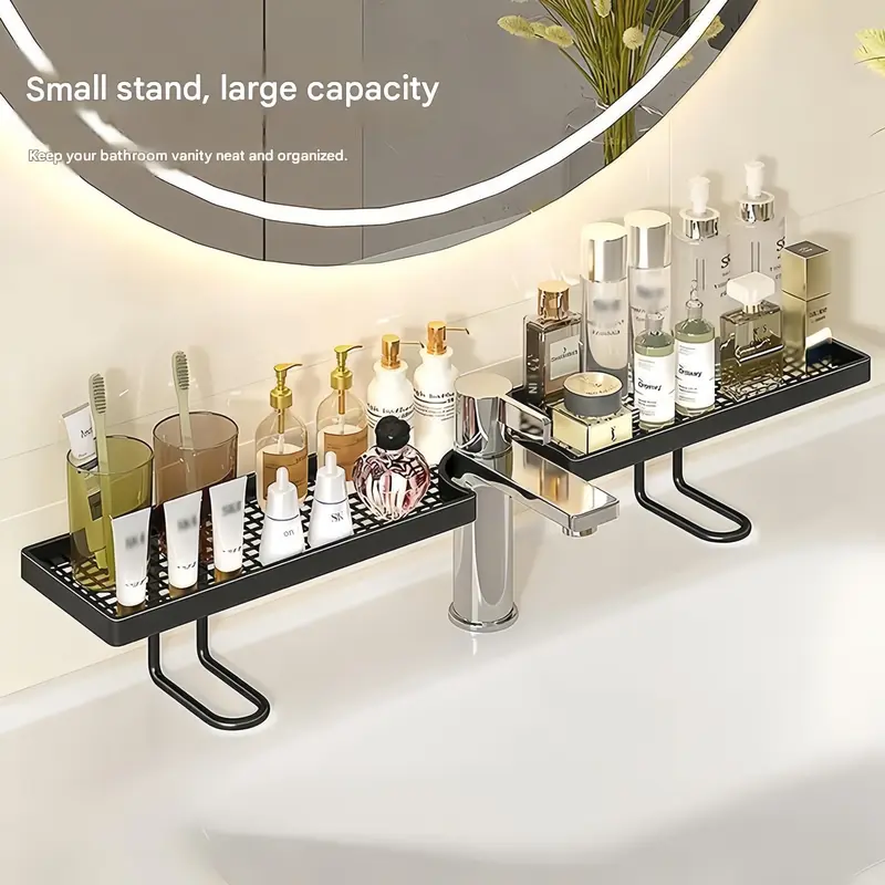 Minimalist Luxury Bathroom Draining Rack – Freestanding, No-Drill, Space-Saving & Sturdy