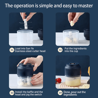 Last Day 49% OFF⚡ Electric Garlic Chopper & Mini Portable Veggie Chopper🔪