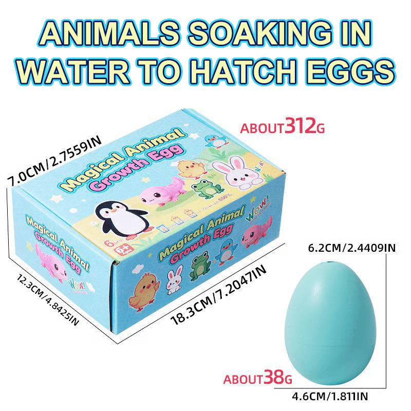 🔥Easter Hot Sellers-🦄6 Pack Hatching Growing  Eggs Rainbow Colorful Eggs🥚