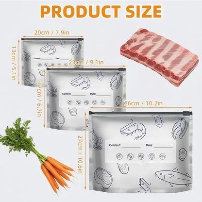 New Reusable Thickened Upright Aluminum Foil Storage Bags – Upgraded Seal-Top Design
