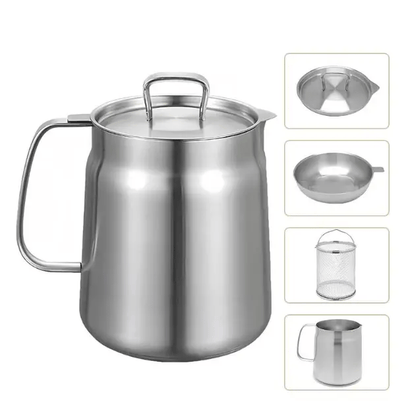 ⏰LAST DAY 49% OFF - 304 Stainless Steel Deep Fryer Pot with Basket & Strainer
