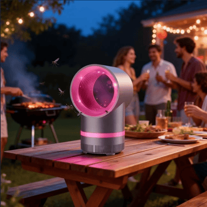 Indoor USB Mosquito Killer Lamp with Turbo Fan Suction 360° UV Light Trap 25dB Low Noise 24H Energy Saving