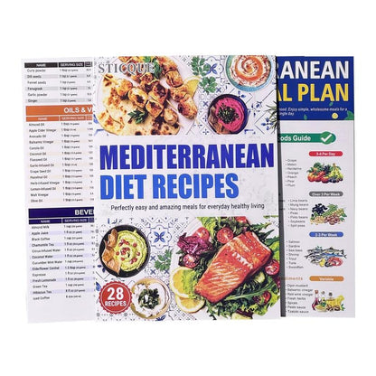 3 Count Mediterranean Diet Food List -Mediterranean Ingredient Meal Plan