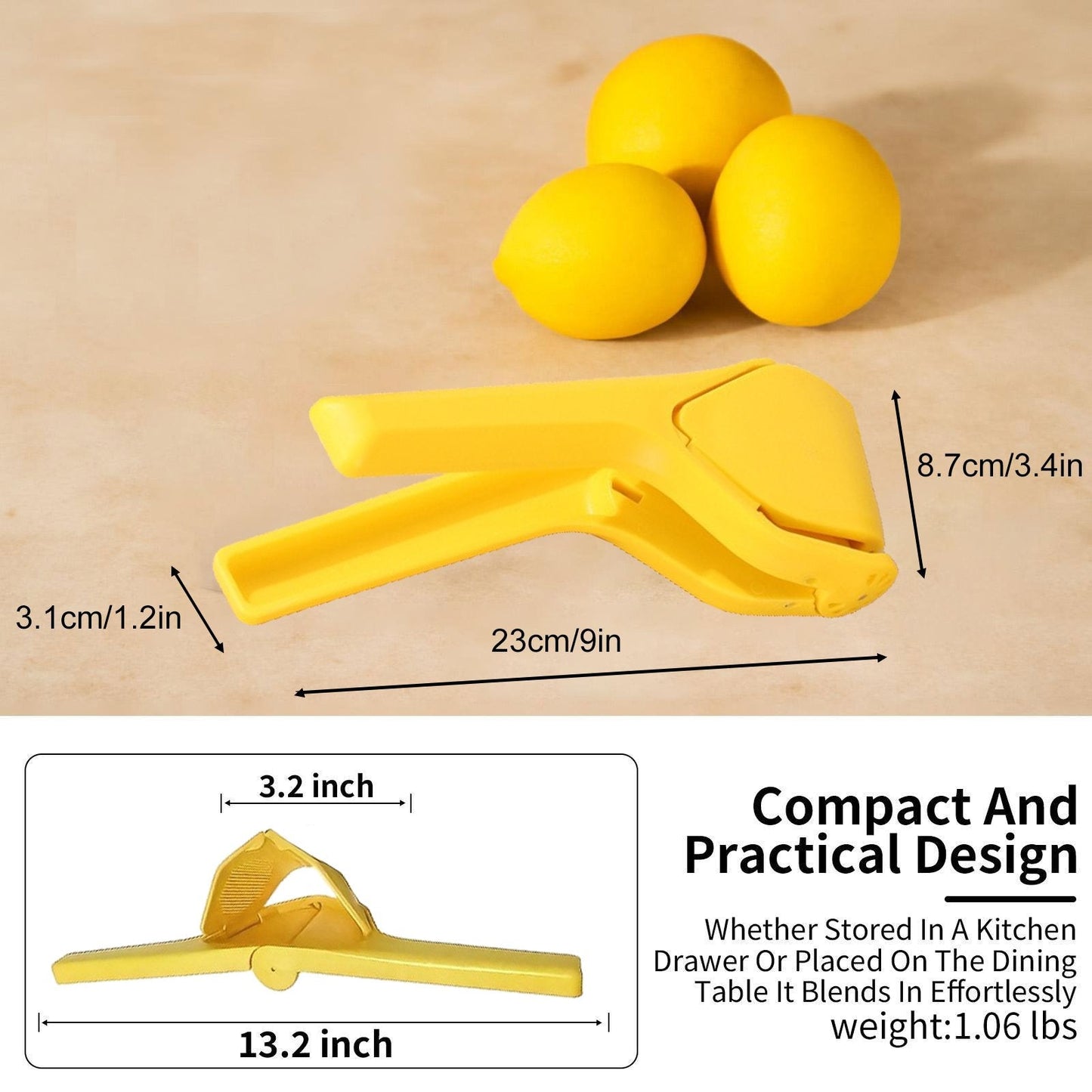 Citrus Squeezer | PP – Handheld Juicer for Lemons, Limes & Oranges 🍋
