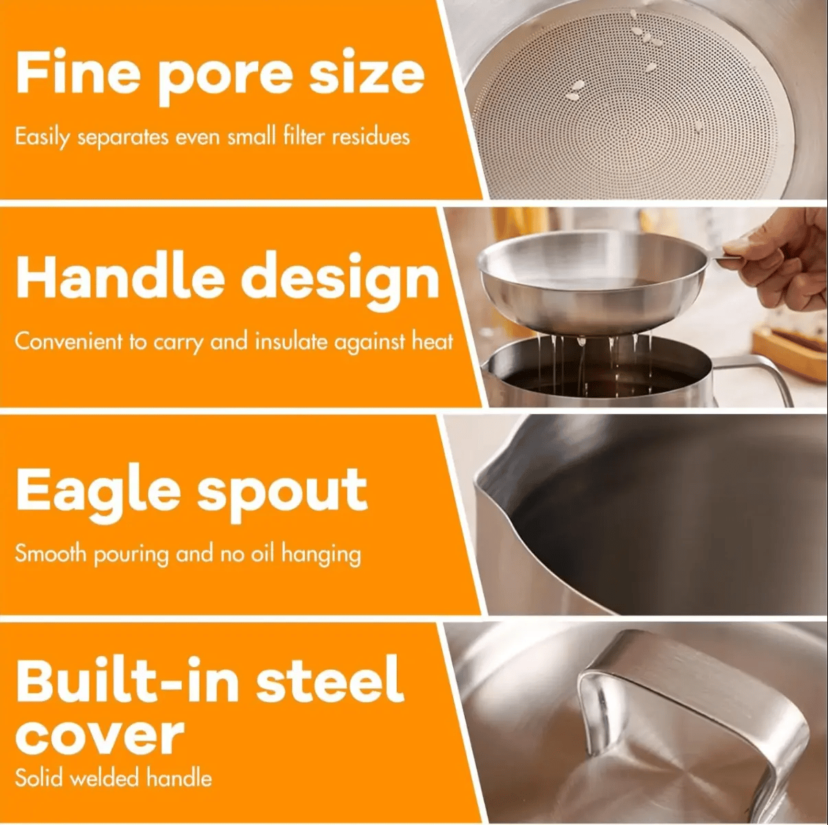 ⏰LAST DAY 49% OFF - 304 Stainless Steel Deep Fryer Pot with Basket & Strainer