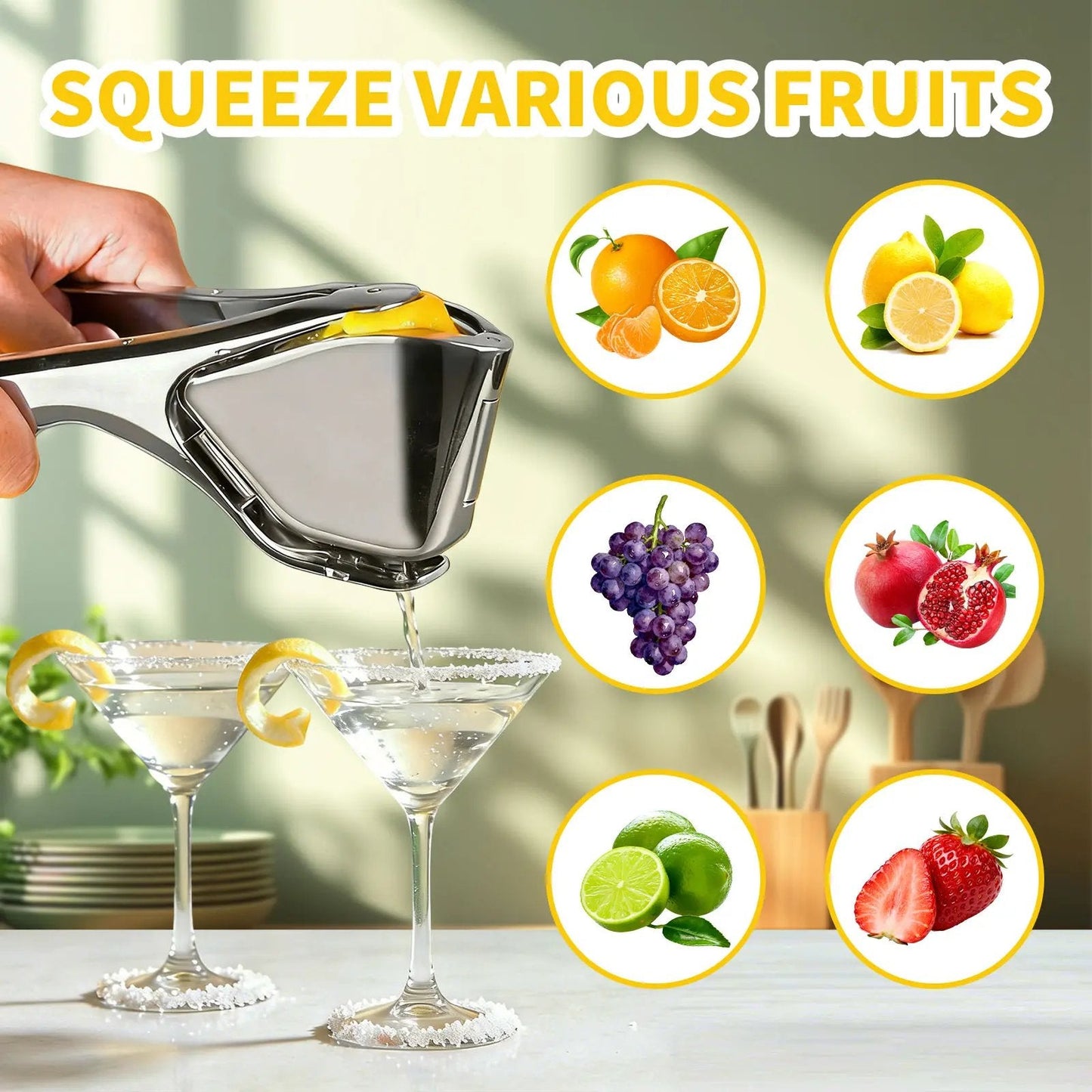 Citrus Squeezer | PP – Handheld Juicer for Lemons, Limes & Oranges 🍋