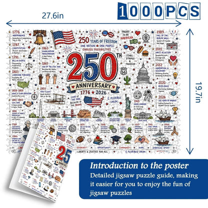 🧩 Patriotic America Jigsaw Puzzle 1000 Pieces🎁