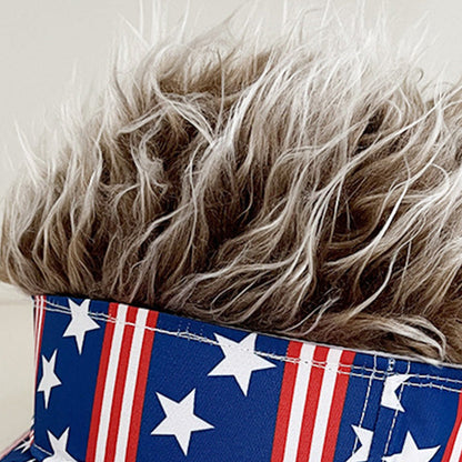 🧢 49% OFF NOW! 😂 Novelty Wig Baseball Cap – Fake Spiky Hair, Adjustable & Sun Protection – Party, Game Day or Just for Laughs ✨